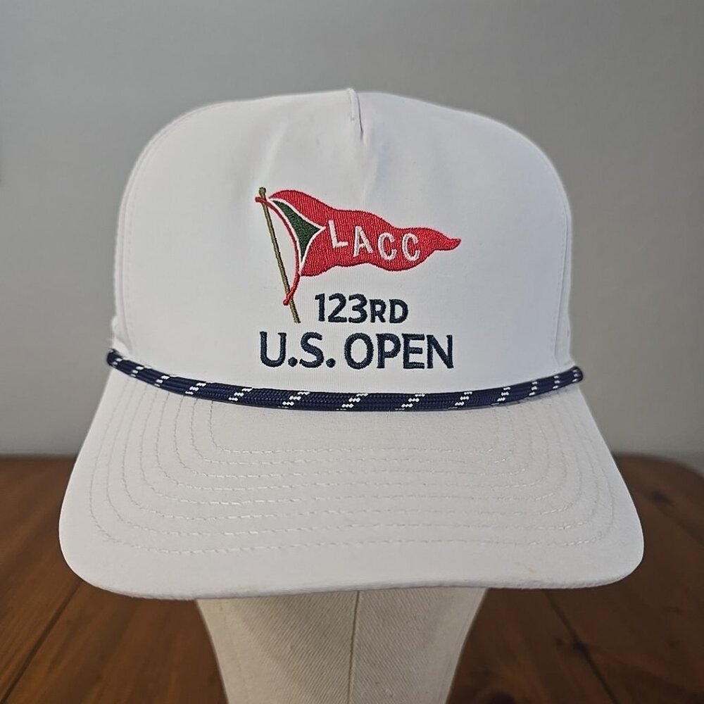 LACC 123rd US Open Golf Tournament Baseball Rope Hat Cap White Embroidered Logo
